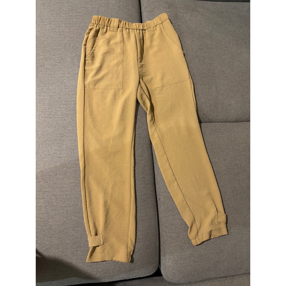 Chapter One by Chapter Me Tan Jogger Pants Button Cuff XS CHU25354